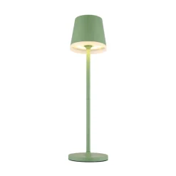 LED-solcellelampe, metal, lysegrøn, højde 41 cm, IP44