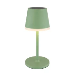 LED-solcellelampe, metal, lysegrøn, højde 41 cm, IP44