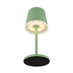 LED-solcellelampe, metal, lysegrøn, højde 41 cm, IP44