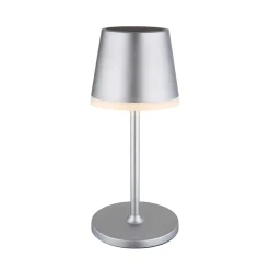 LED-solcellelampe, metal, sølvfarvet, højde 41 cm, IP44
