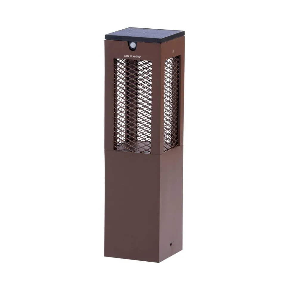 LED-solcellelampe på piedestal Tradition Sensor Corten 40 cm