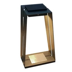 LED-solcellelampe Skaal i aluminium, 40 cm, grå