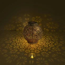 LED-solcellelampe 52854, sølv, metal, 20 cm, IP44, 2 stk