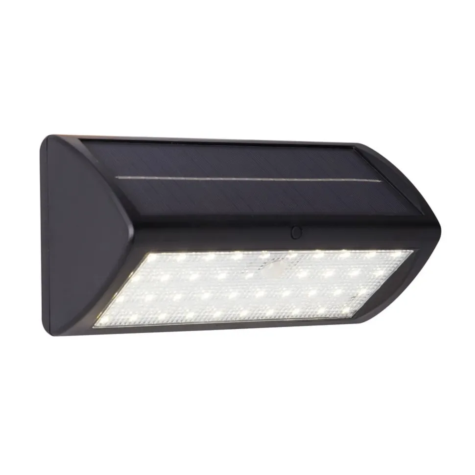 LED-solcellelampe til væg 67422BK-PIR, bevægelsessensor