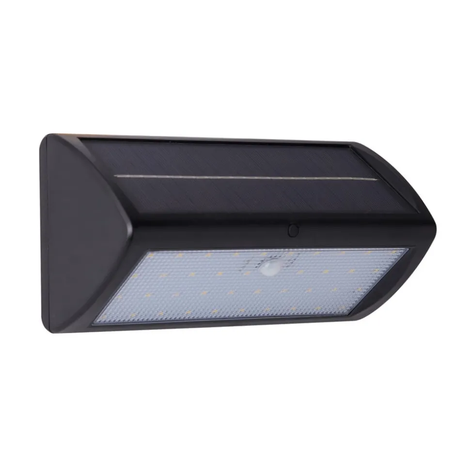 LED-solcellelampe til væg 67422BK-PIR, bevægelsessensor