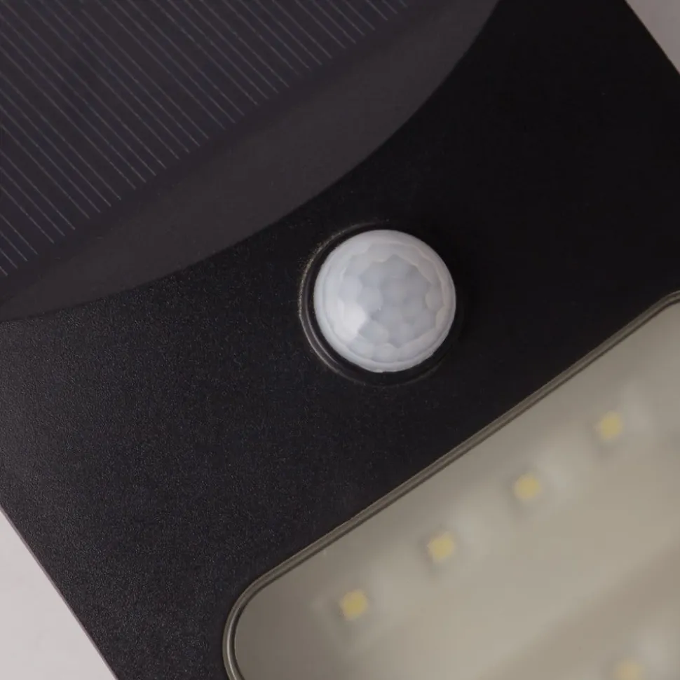LED-solcellelampe til væg 67420BK-PIR, bevægelsessensor