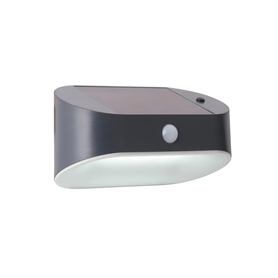LED-solcellelampe til væg 67421BK-PIR, bevægelsessensor
