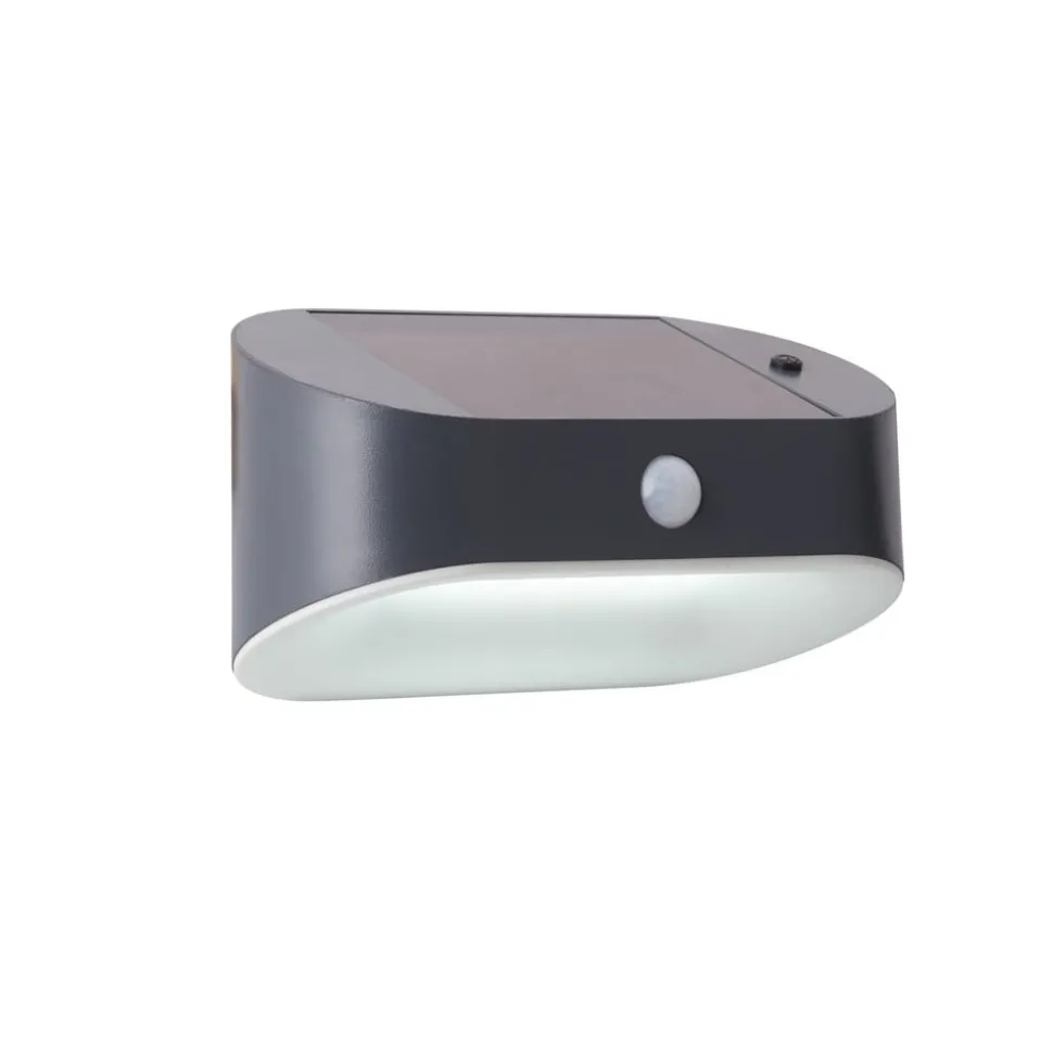 LED-solcellelampe til væg 67421BK-PIR, bevægelsessensor