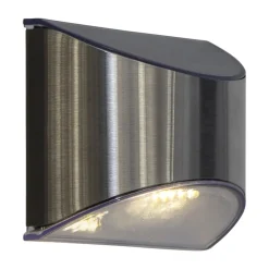 LED-solcellelampe til vægmontering Wally, sølv, 2 stk. sæt