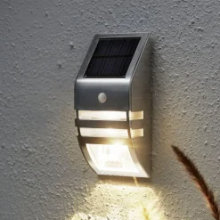 LED-solcellelampe til vægmontering Wally, bevægelsessensor