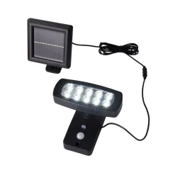 LED-solcellelampe til vægmontering 67423BK-PIR, bevægelsessensor