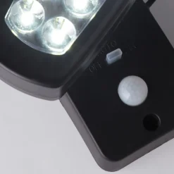 LED-solcellelampe til vægmontering 67423BK-PIR, bevægelsessensor