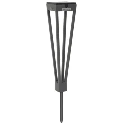 LED-solcellelampe Tinka, 52 cm høj, grå