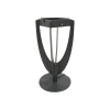 LED-solcellelampe Tulip med fod, grå