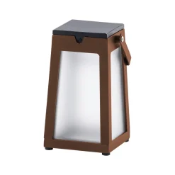LED-solcellelygte Tinka bærbar, corten