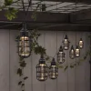 LED-solcellelyskæde Cage, 8 lyskilder
