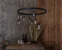 LED-solcellelyskæde Cage, 8 lyskilder