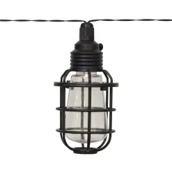 LED-solcellelyskæde Cage, 8 lyskilder