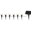 LED-solcellelyskæde combo, 6 lyskilder, IP44, plast