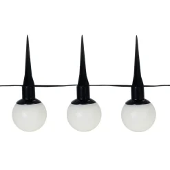 LED-solcellelyskæde combo, 6 lyskilder, IP44, plast