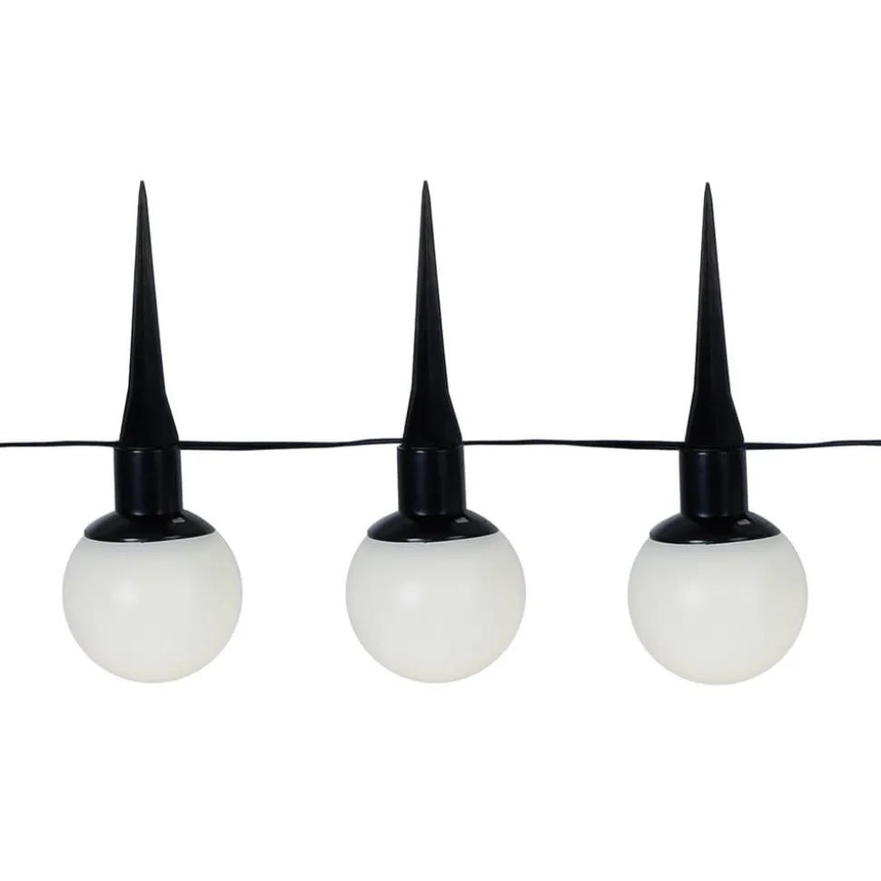 LED-solcellelyskæde combo, 6 lyskilder, IP44, plast