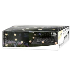 LED-solcellelyskæde combo, 6 lyskilder, IP44, plast