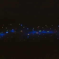 LED-solcellelyskæde Dew Drop, flerfarvet