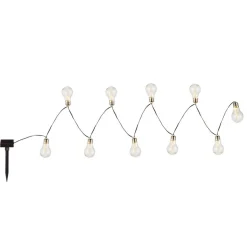LED-solcelle-lyskæde 33708-10 i metallisk sølv