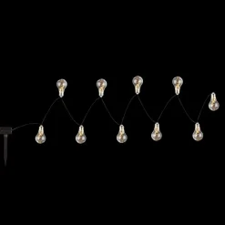 LED-solcelle-lyskæde 33708-10 i metallisk sølv