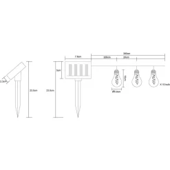 LED-solcelle-lyskæde 33708-10 i metallisk sølv