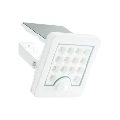 LED solcelle udendørs vægspot Luton Sensor, hvid, bredde 13 cm