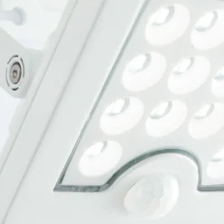 LED solcelle udendørs vægspot Luton Sensor, hvid, bredde 13 cm
