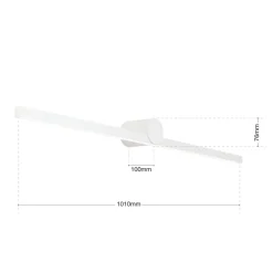 LED-spejlbelysning Skønhedsbredde 101 cm, hvid