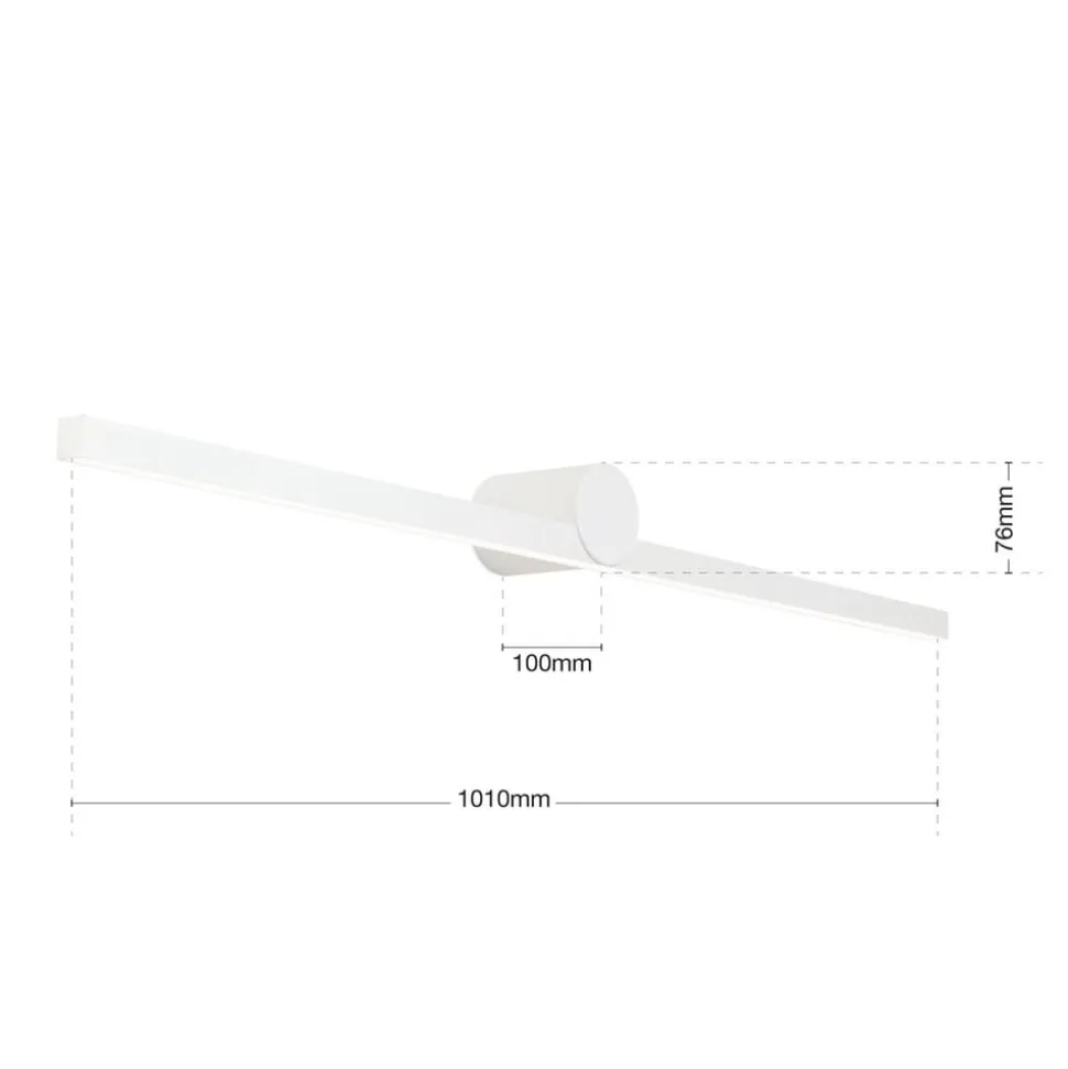 LED-spejlbelysning Skønhedsbredde 101 cm, hvid