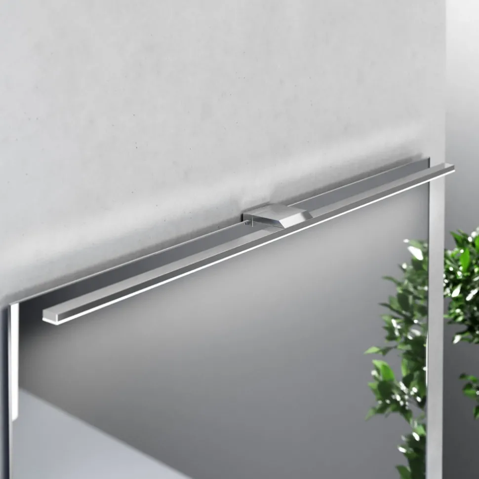 LED-spejlbelysning Triga IP44, krom, 80 cm, 3.000K