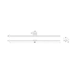 LED-spejlbelysning Triga IP44, krom, 80 cm, 3.000K