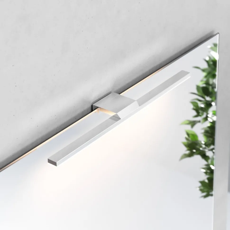 LED-spejlbelysning Triga IP44, krom, 40 cm, 4.000K