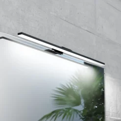 LED-spejlbelysning Triga IP44 sort 60 cm, 4.000K