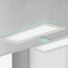 LED-spejllampe Nikita, akvamaring/stålgrå