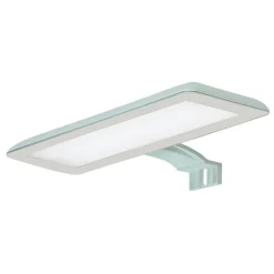 LED-spejllampe Nikita, akvamaring/stålgrå