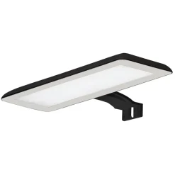 LED-spejllampe Nikita, sort/stålgrå