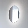 LED-spejl Ring L, Ø 39 cm, glas, varmhvid