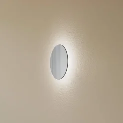 LED-spejl Ring S, Ø 19 cm, glas, varmhvid