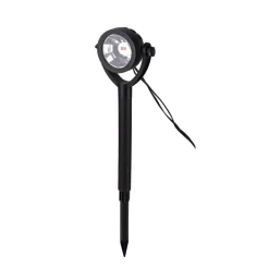 LED-spot med jordspyd NOMI, sort, 6 stk. sæt, IP44