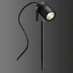 5018 LED-spotmedjordspyd, sort, IP65