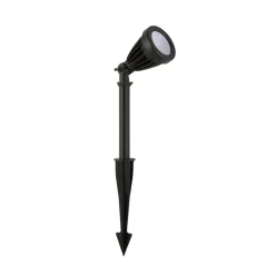 LED spot med jordspyd Spikey, sort, metal, 25 cm, IP54