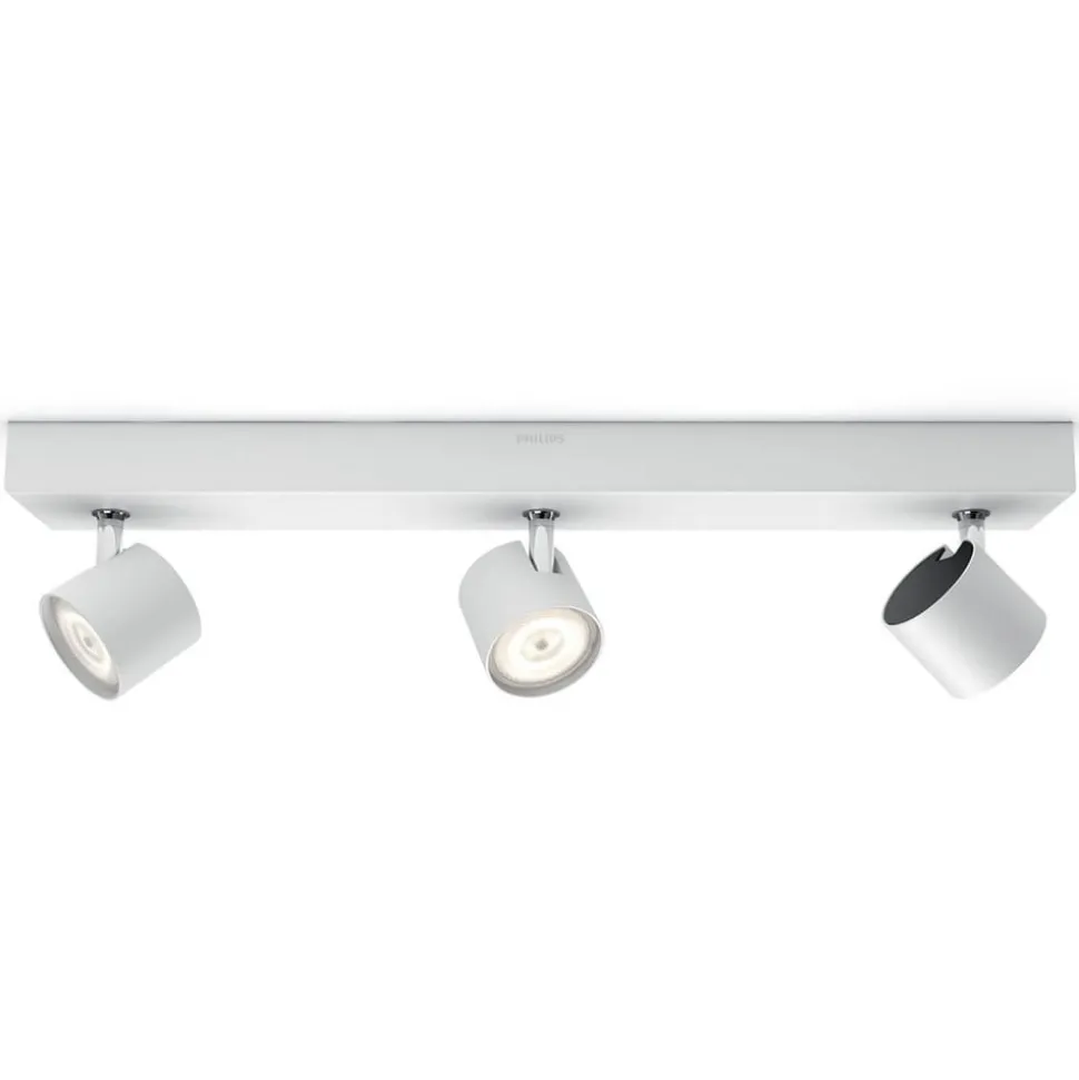 LED-spotten Star med tre lyskilder, WarmGlow, hvid
