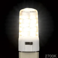 LED-stiftsokkelpære G9, 4 W, CCT, 370 lm, dæmpbar, transparent