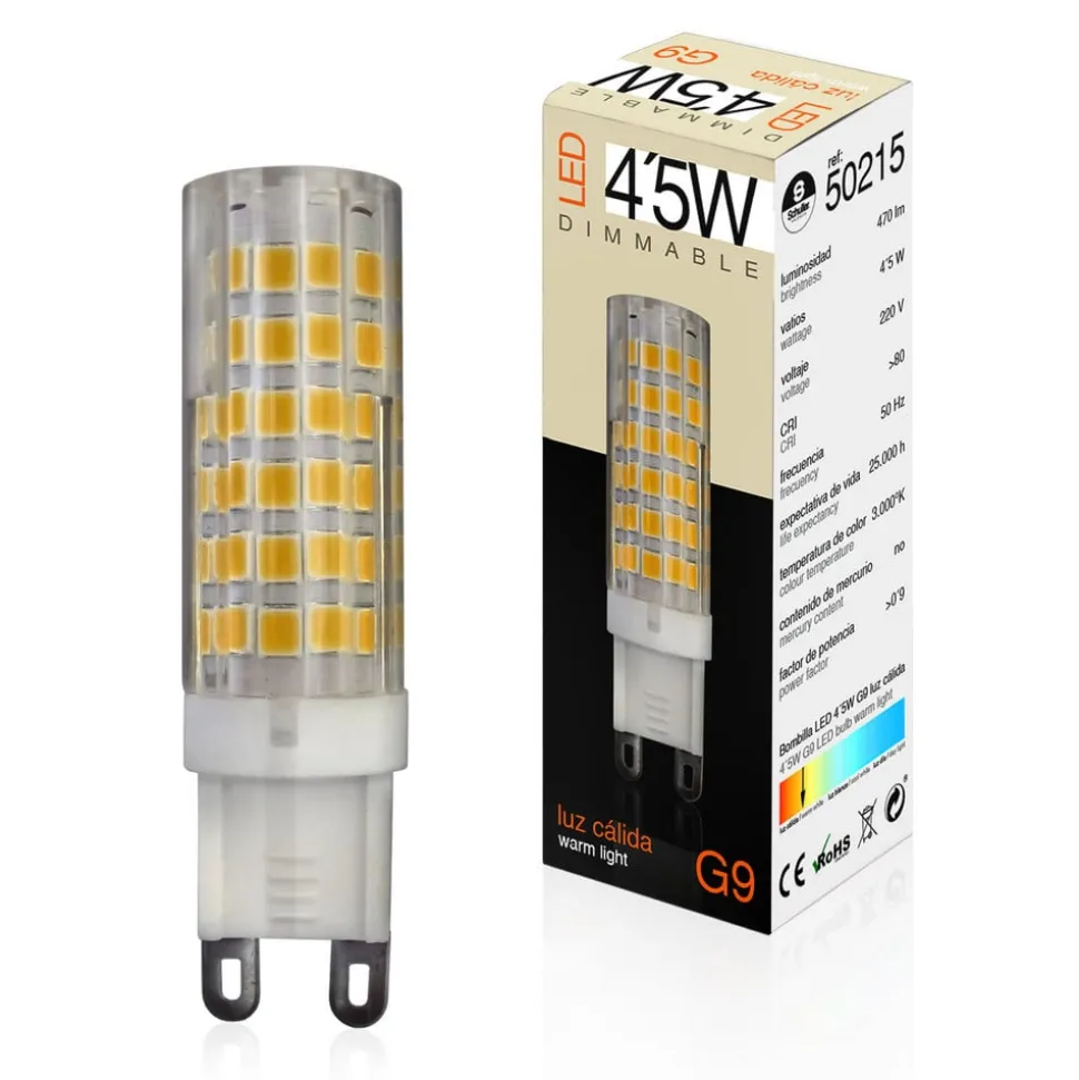 LED-stiftsokkelpære G9 4,5W 3.000K dæmpbar