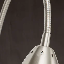LED-stikkontaktlampe Manvel med kontakt, nikkel